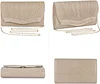 Abendtasche Damen Clutch Handtasche mit Kette Modisch Envelope Tasche Geldb&ouml;rse Brauttasche Kleine Umh&auml;ngetasche Unterarmtasche f&uuml;r Hochzeit Cocktailparty Tanzparty Geburtstag Bankett Blau