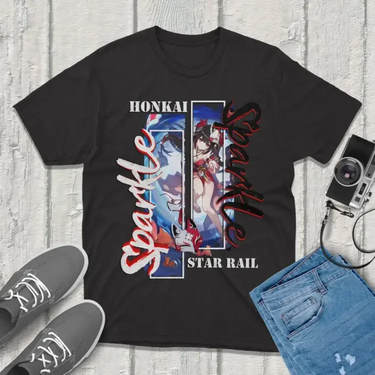 Sparkle T-Shirt Honkai Star Rail Graphic Short Sleeve Tee Shirt Clothes Aesthetic Unisex Clothing Top Y2k