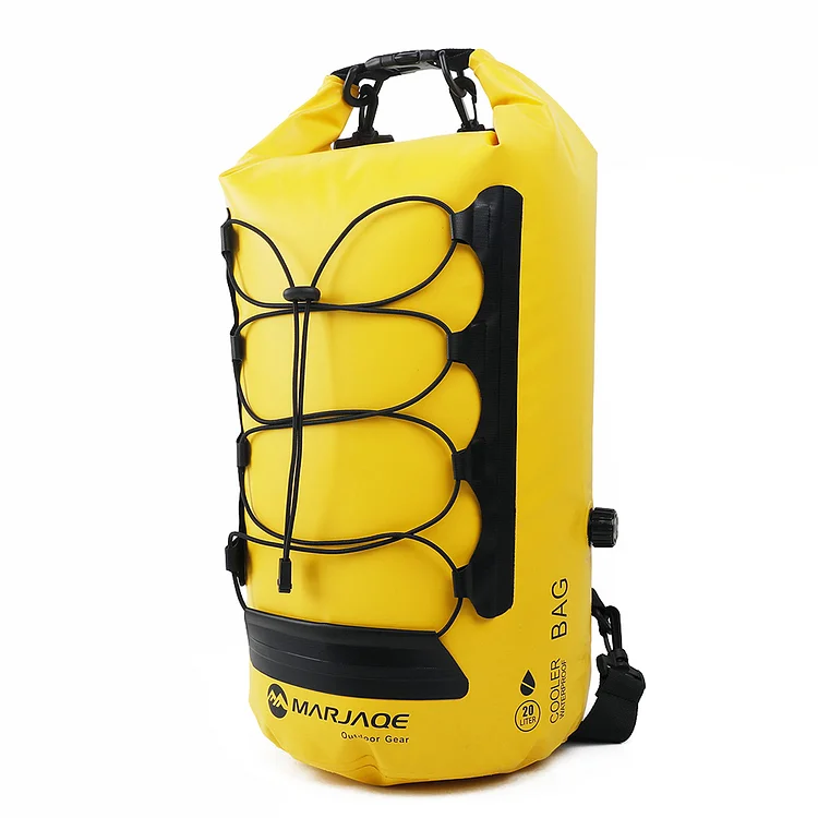20L Backpack Cooler Collapsible Lightweight for Swimming Canoeing (Yellow)