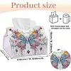 Big Butterfly DIY PULeather Diamond Painting Tissue Box for Adults Beginners Large Size Diamond Art Paper Storage Holder for Living Room Bedroom Bathroom Table Decor