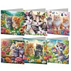 6Pcs Diamond Painting Garden Cat Greeting Cards Congratulations Cards & Gifts