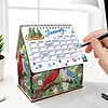 DIY Diamond Painting Special Shape Desktop Cabin Calendar Organizer Box Kit(Birds)