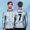 Portugal European Cup No. 7 Jersey Football Jersey Adult Suit Competition Jersey Breathable Gradual Change Blue Jersey