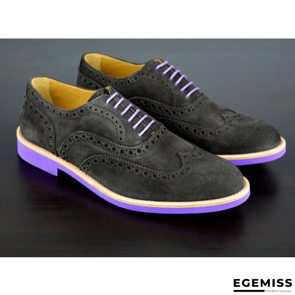 Men's Fashion Brogue Carved Suede Shoes | EGEMISS
