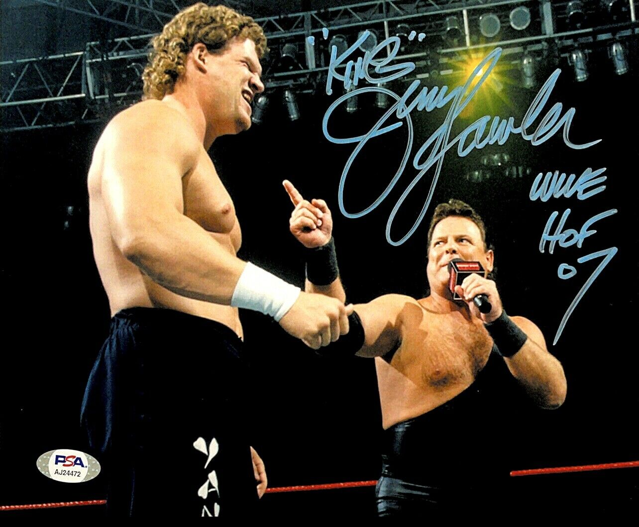 WWE JERRY THE KING LAWLER HAND SIGNED AUTOGRAPHED 8X10 Photo Poster painting WITH PSA DNA COA 13