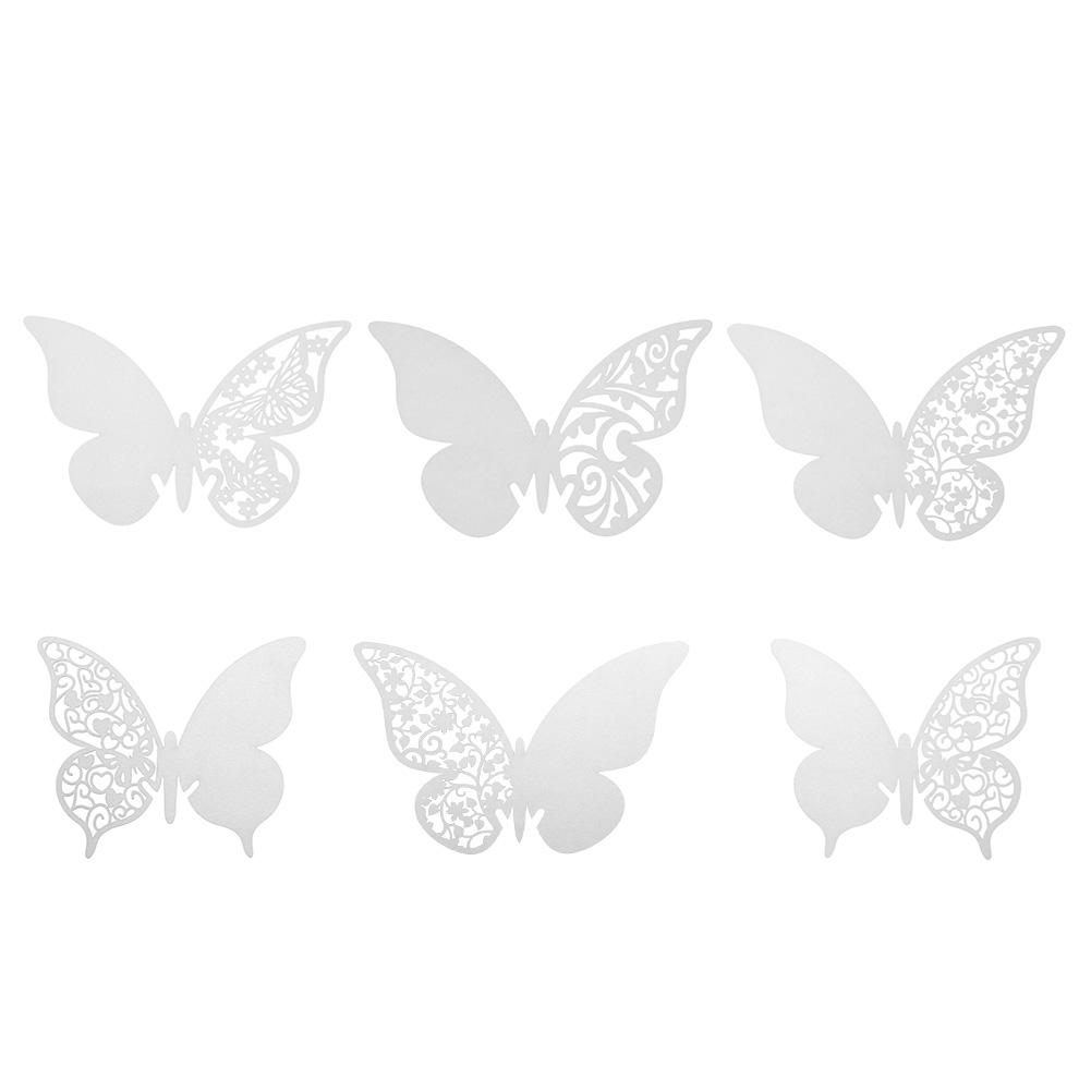 

Wine Glass Hollow Butterfly Table Escort Cup Paper Card Party Wedding Decor, 501 Original