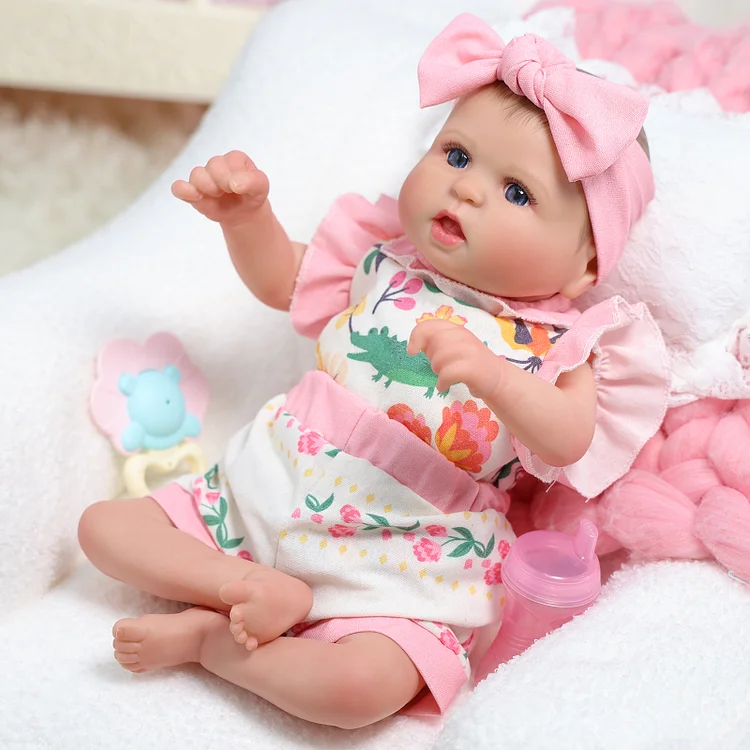 Babeside Quiet Reborn Baby Bailyn 20'' Little Infant Girl Best Gift for Kids with High Level Hand-Painted