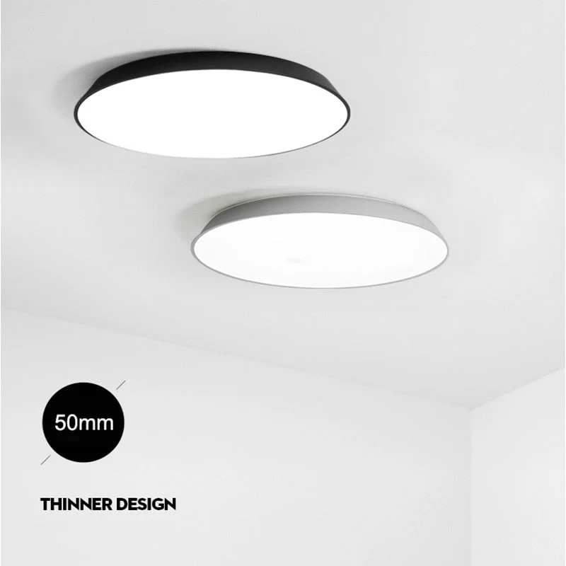 Ultra-thin Modern Led Ceiling Lights For Living Room Bedroom White/Black  Stylish Ceiling Lamp Fixtures