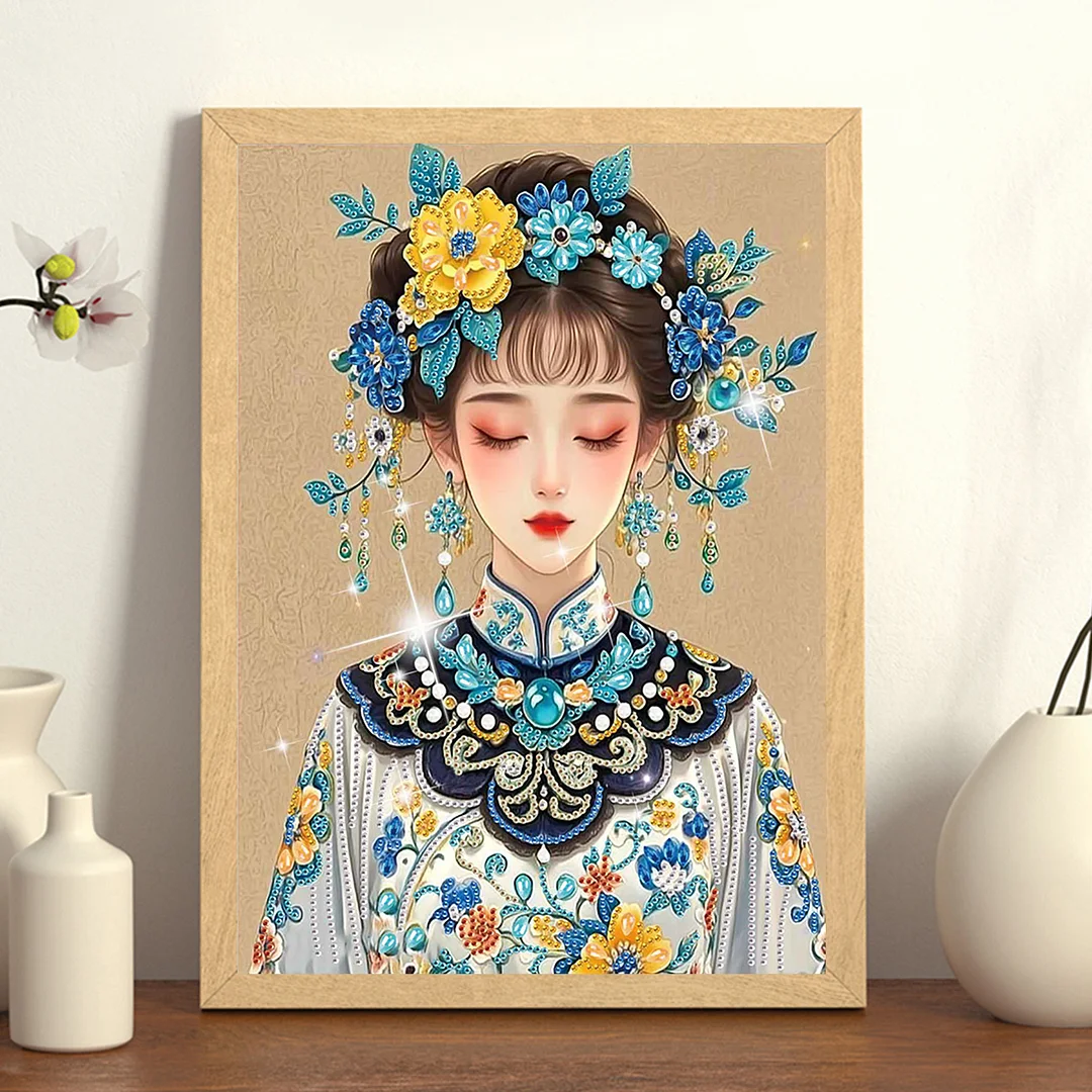 Diamond Painting - Partial Special Shaped Drill - Elegant Lady(Canvas|30x40cm)