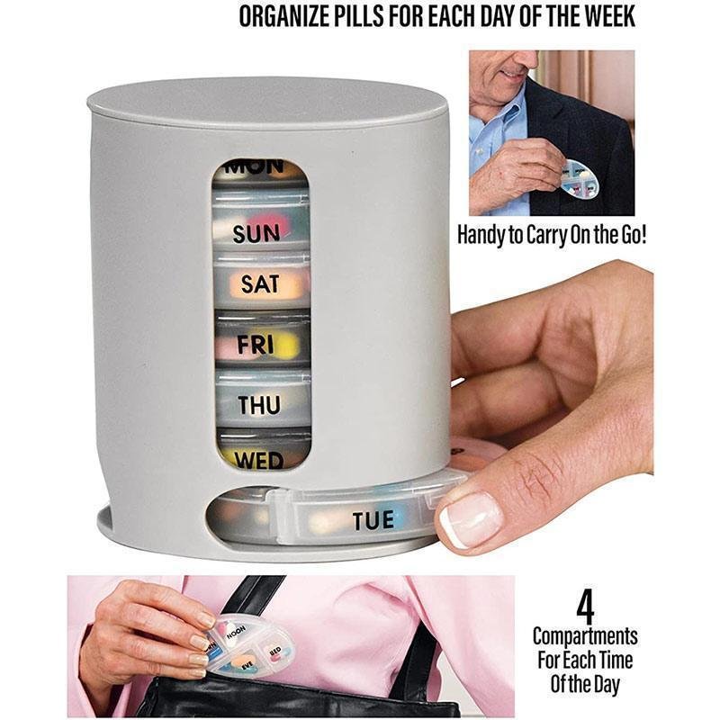 Weekly Pill Organizer Dispenser