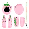 Protective Skin Cover with Lanyard Cute Protective Cover Strawberry Design Protector Sleeve Skin for Tamagotchi Paradise Electronic Pet