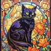 Diamond Painting-DIY Full Round Drill Stained Glass Cat