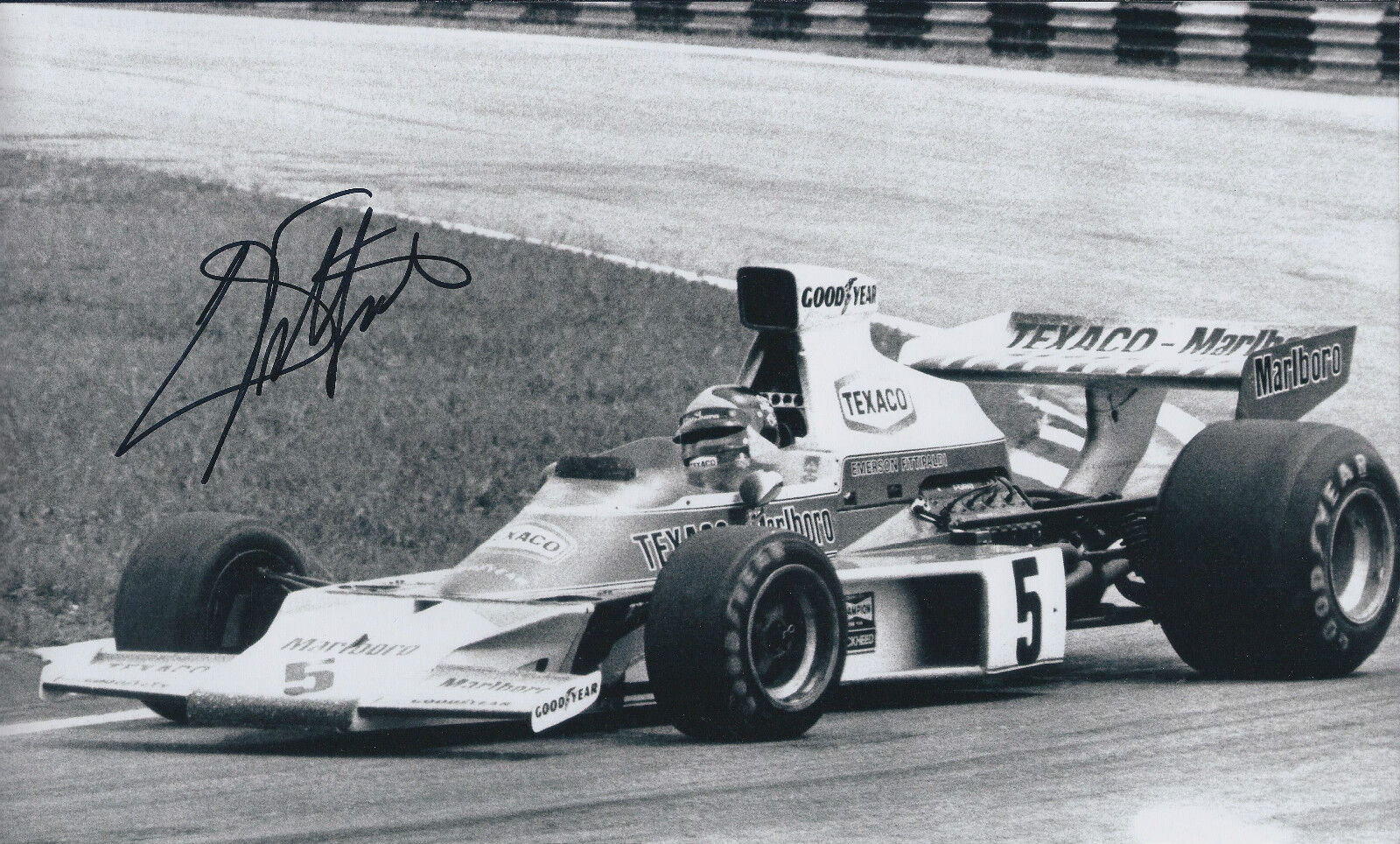 Emerson FITTIPALDI Autograph SIGNED Racing Driver 12x7 Photo Poster painting AFTAL COA Marlboro