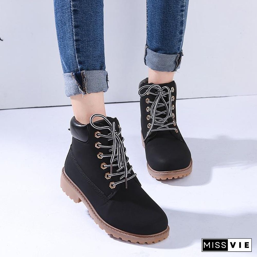 Vintage Martin Boots Lace-up Round Toe