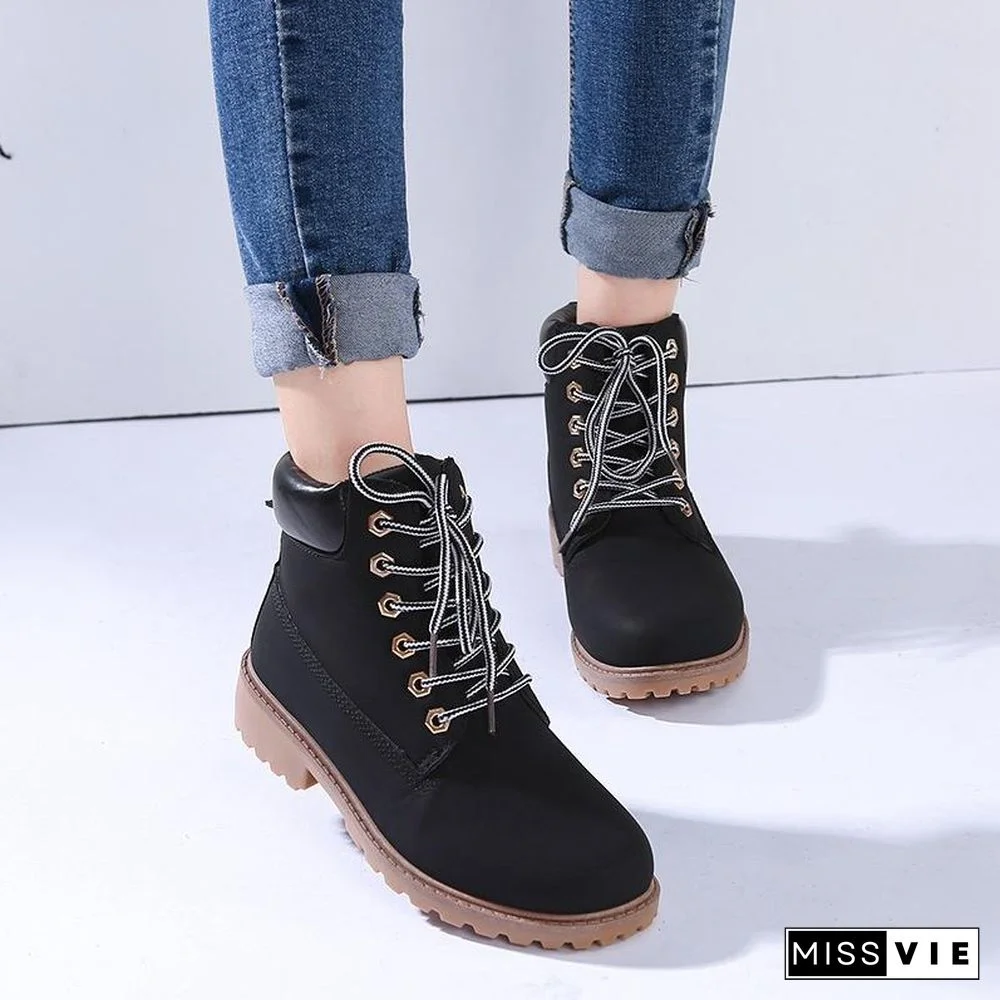 Vintage Martin Boots Lace-up Round Toe