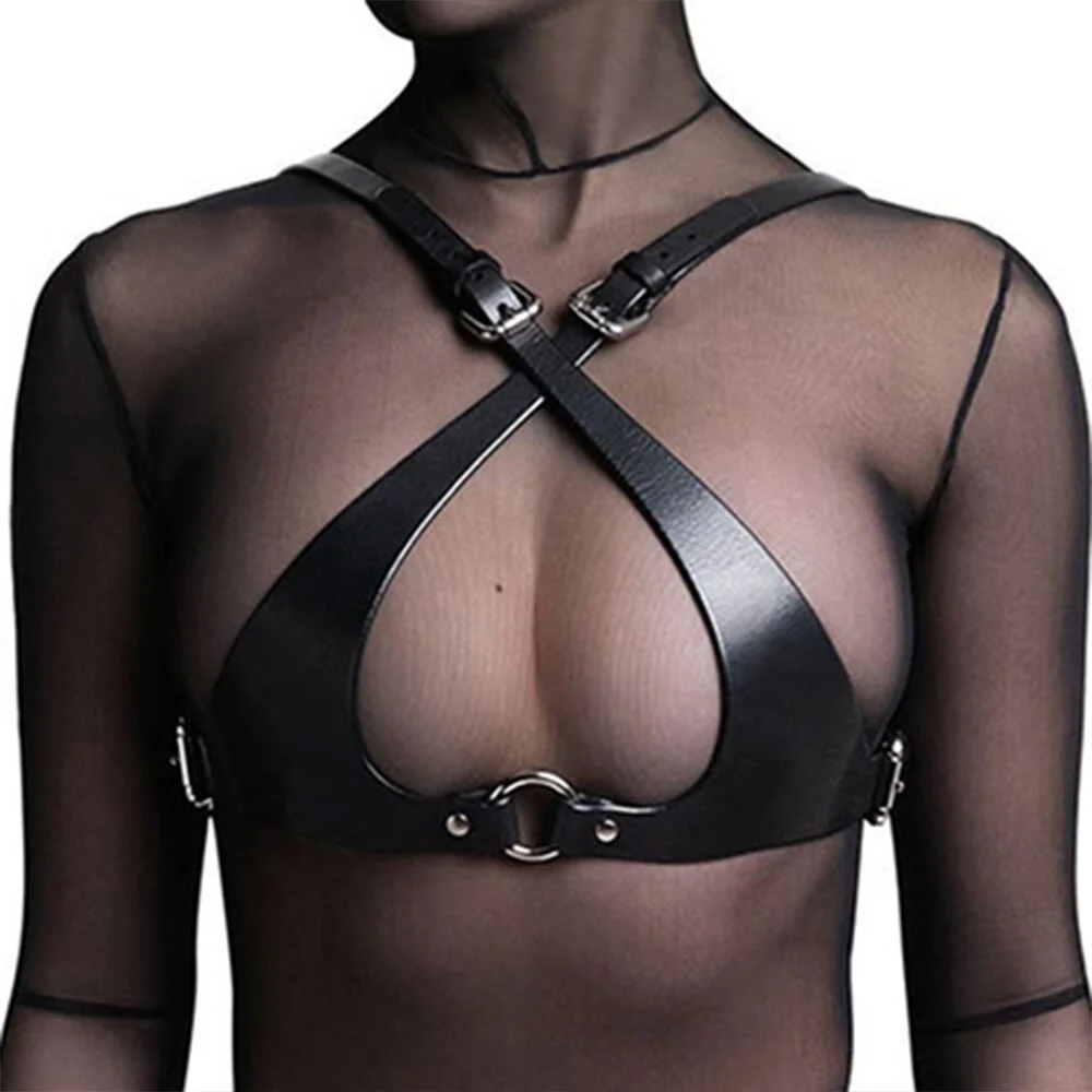 Billionm Fullyoung Sexy Women Faux Leather Lingerie Harness Belt Erotic Suspender Belt Thigh Garter Bondage Rave Gothic Clothing