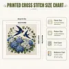 Hydrangea Swallow DIY 11CT 3 Strands Stamped Cross Stitch Kit 40x40cm