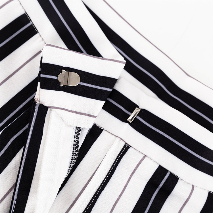 Ootddress High Waist Zebra Printed Women's Pants Fashion Loose Patchwork Wide Leg Trousers Contrast Casual Pocket Flared Trousers