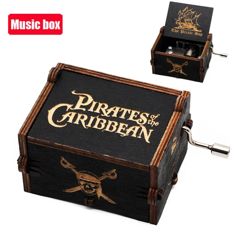 Merry Christmas Various Movie Anime Themes Music Boxes Wooden Hand Crank Birthday Gift New Year's Gift Home Decor