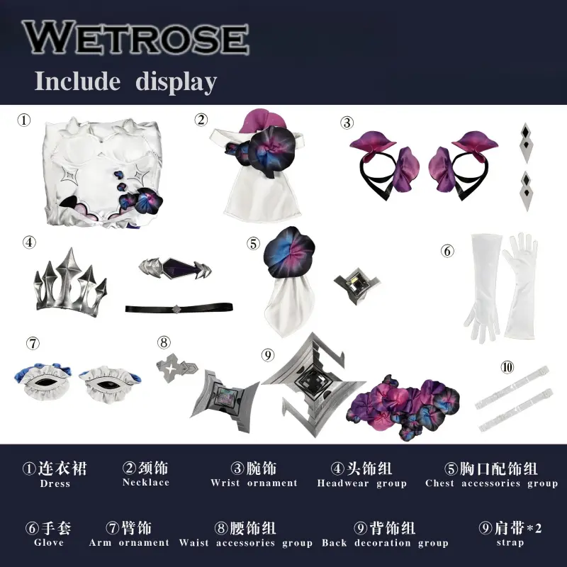 [Wetrose] Pre-Order Honkai Impact 3rd Kiana Kaslana Night Invitation Dress Cosplay Costume