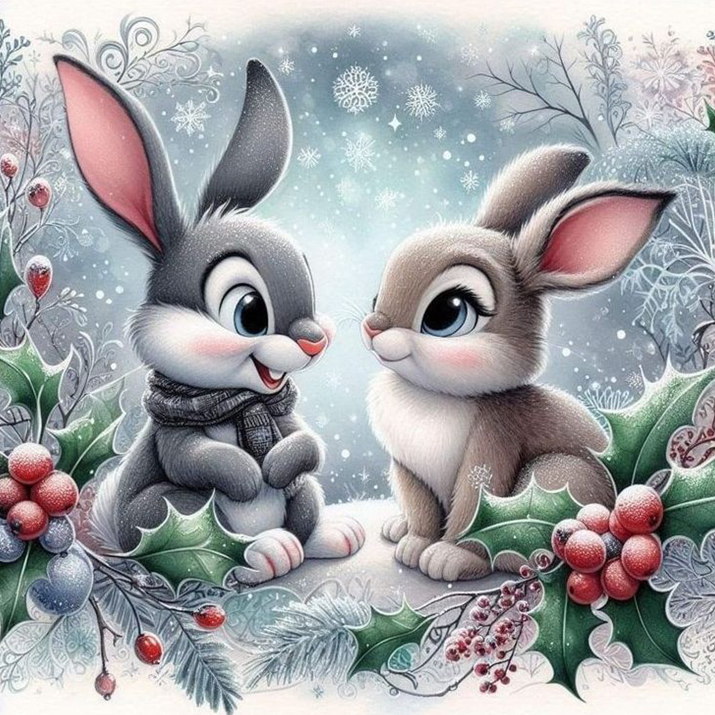 Rabbit 40*40cm(canvas) full round drill diamond painting