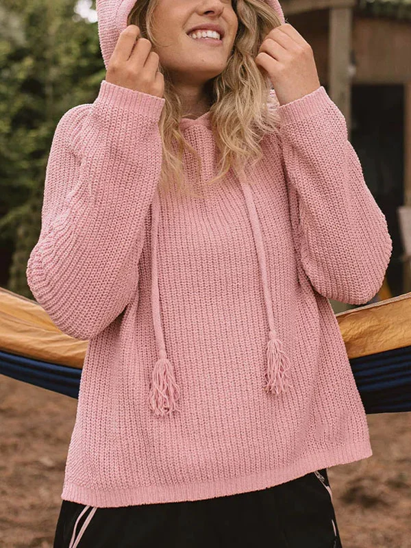 Hooded casual outdoor warm women's sweater
