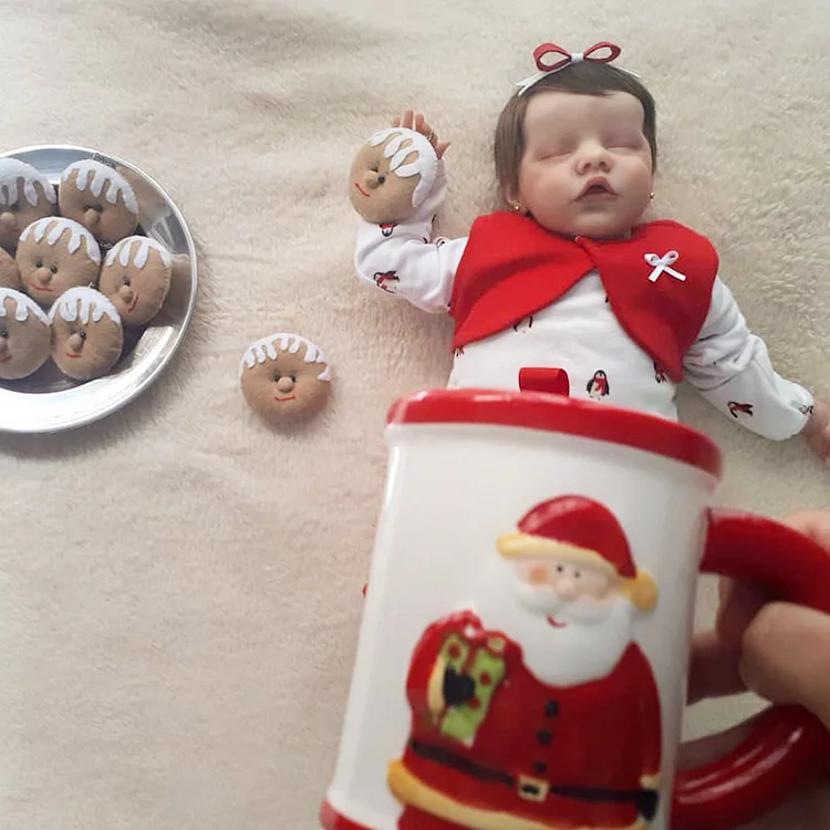  🎄[Realistic Handmade Gifts For Christmas] 17'' Belen Touch Real Newborn Reborn Newborn Baby Doll Girl with Heartbeat and Sound - Reborndollsshop®-Reborndollsshop®