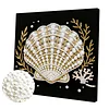 Seashell DIY Pearl Art Diamond Painting Kit for Adult Home Decor 25x25cm With Frame