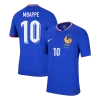 MBAPPE #10 France Home Authentic Soccer Jersey EURO 2024