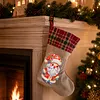 DIY Diamond Painting Christmas Stockings Hanging Ornaments Large Capacity Xmas Socks Pendant Wear Resist Candy Gift Storage Bags for Family Christmas Holiday Party Decoration (Santa Claus)