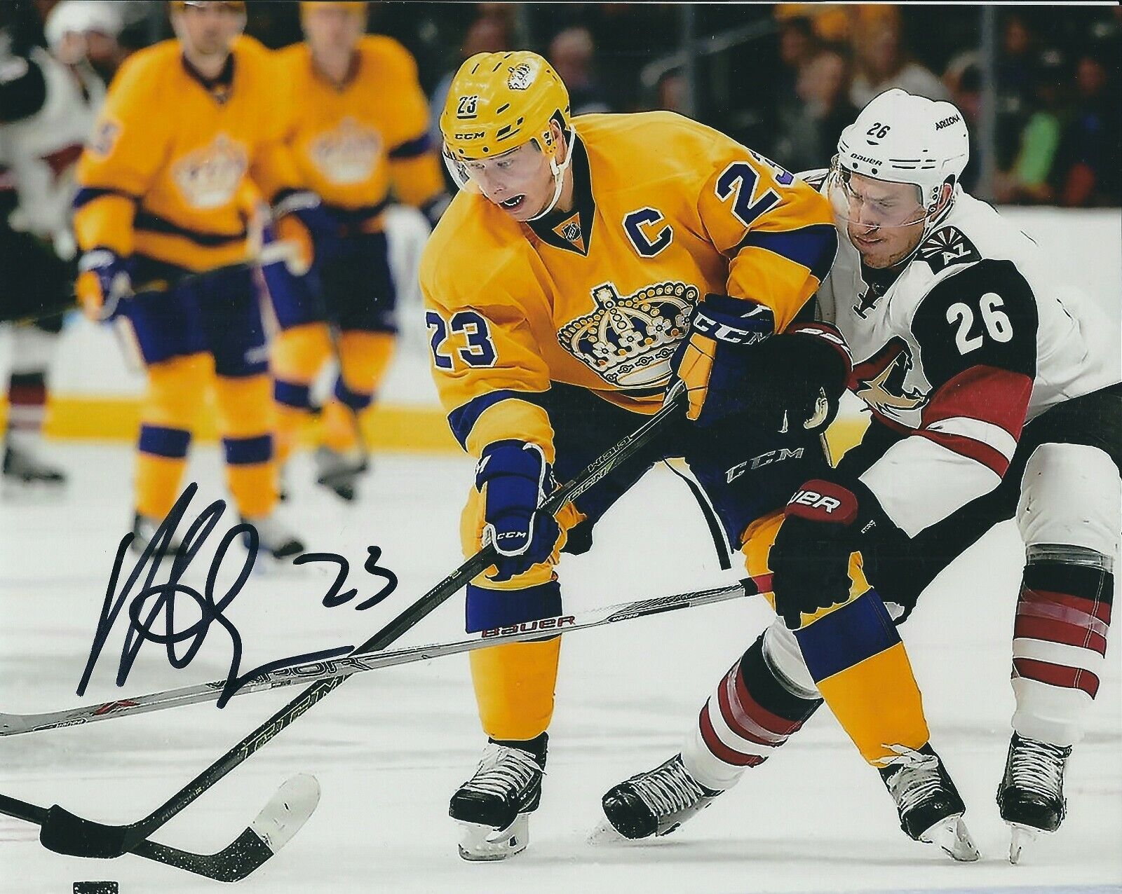 Autographed DUSTIN BROWN Los Angeles Kings 8x10 Photo Poster painting - w / COA