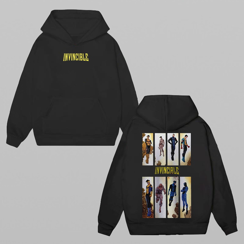 Invincible Printed Oversized Unisex Hoodie