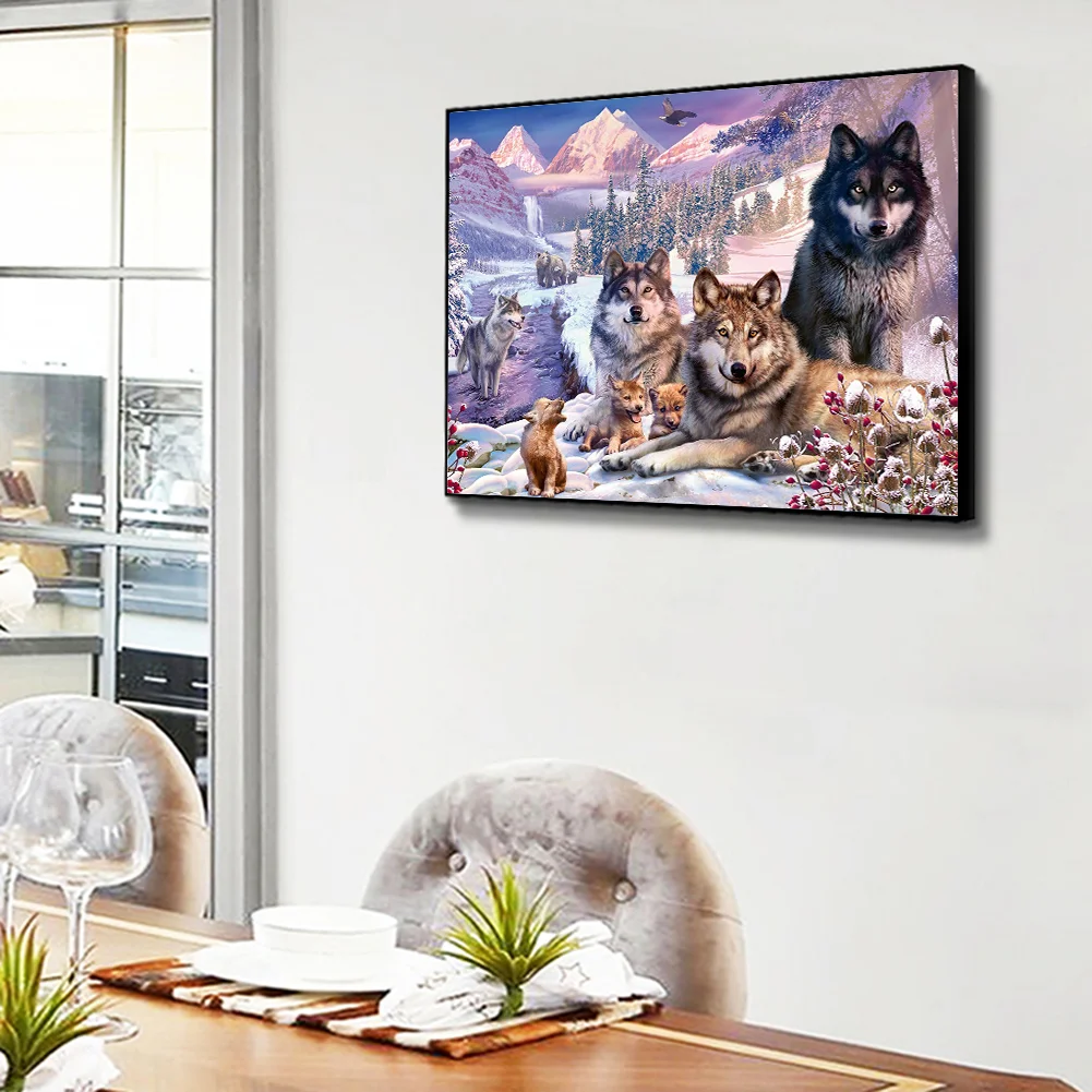 Diamond Painting - Full Round Drill - Wolf(Canvas|60*50cm)