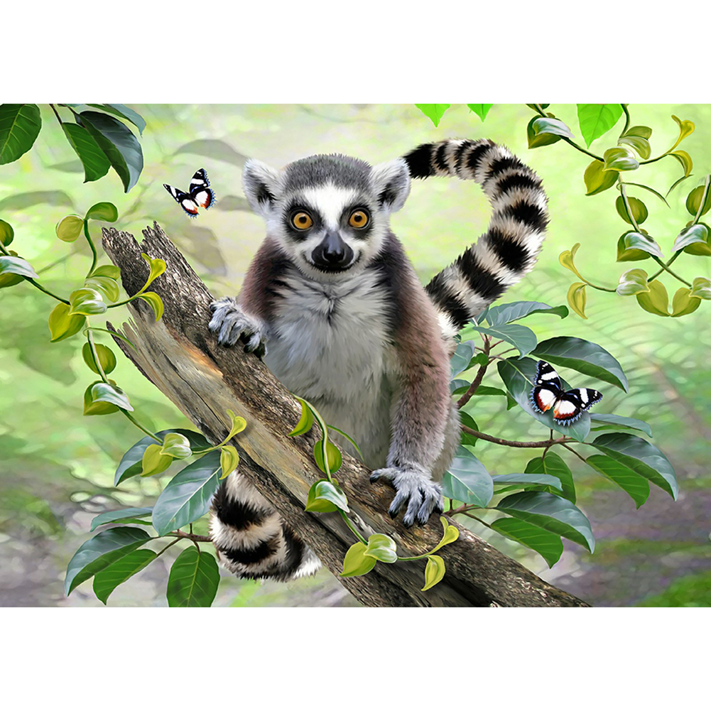 

Lemur Catta - Round Drill Diamond Painting - 40*30CM, 501 Original