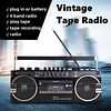 Old retro tape radio portable radio cassette player stereo multifunctional recorder