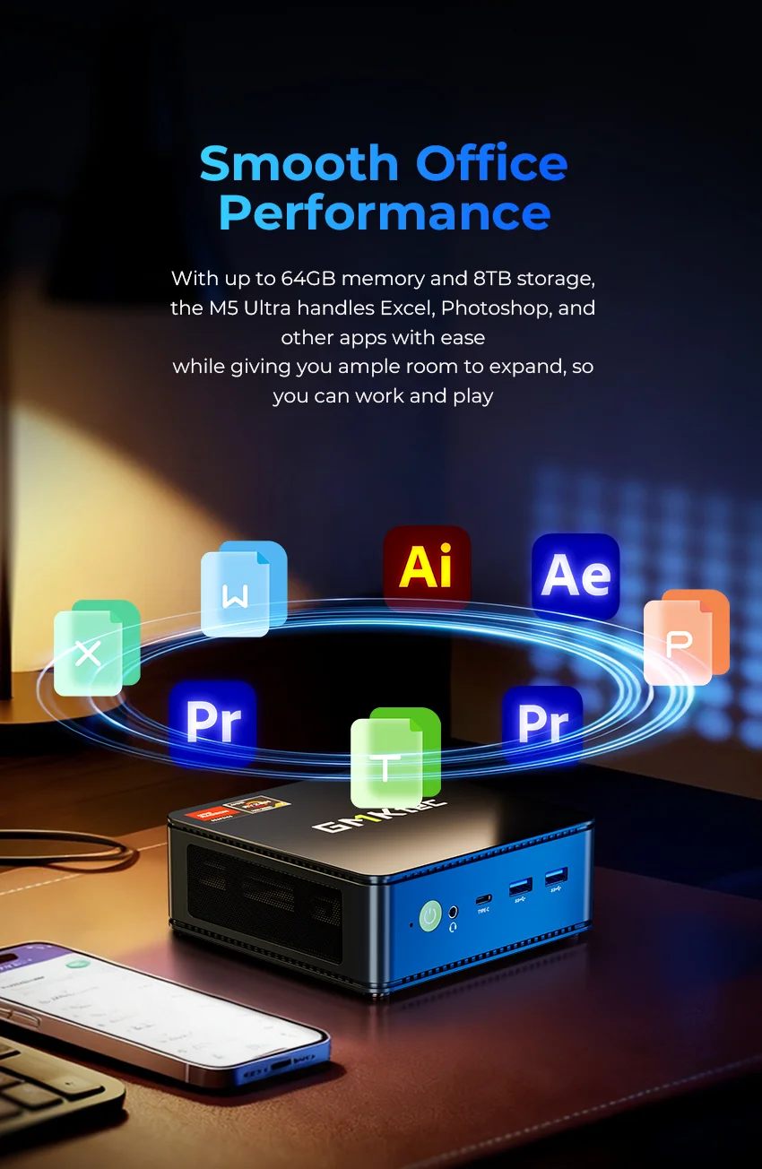 AMD Ryzen™ 7 7730U Mini PC--NucBox M5 Ultra