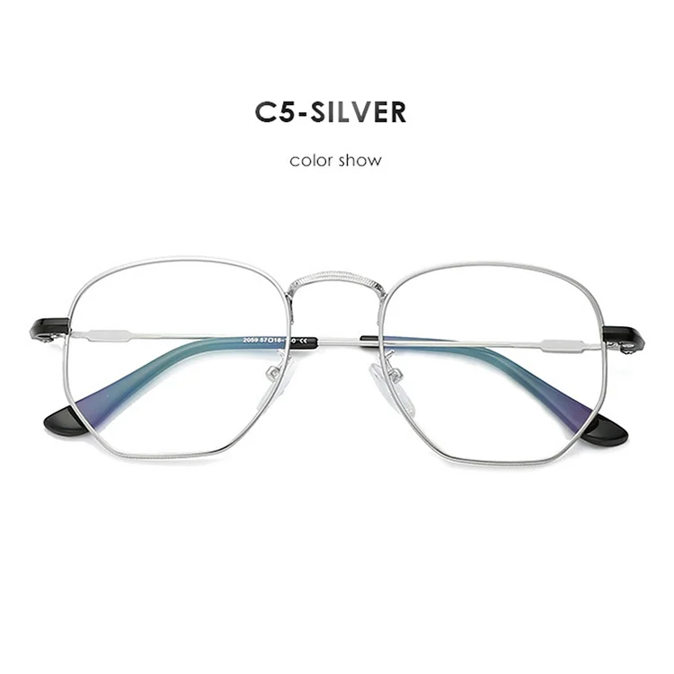 Full Rim Optical Eyeglasses Frame with Magnetic Clip-on Alloy Glasses Optical Prescription Spectacles Eyewear 2059