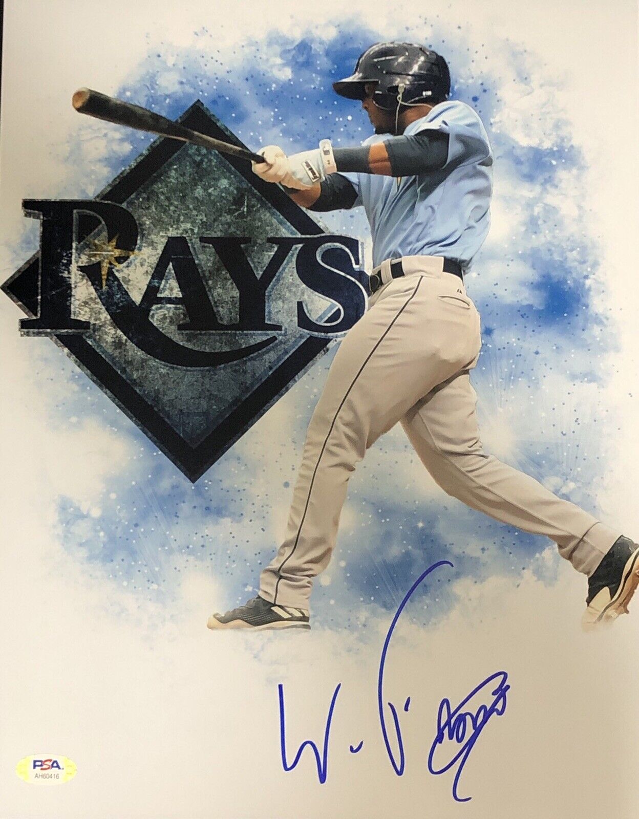 Wander Franco Signed Autographed Tampa Bay Rays 11x14 Photo Poster painting #1 Prospect Psa/Dna