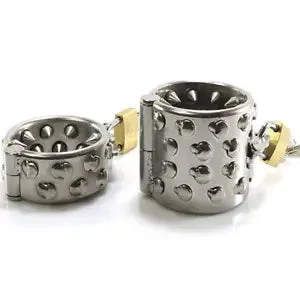 pornhint Pornhint Stainless Spike Rings Pendant ScrotumTesticle Chastity Belt Ring Metal Ring