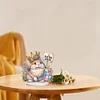 (US Only)2D Flat Easter Rabbit DIY Desktop Diamond Art Kit Easter Rabbit Cheer Home Decor