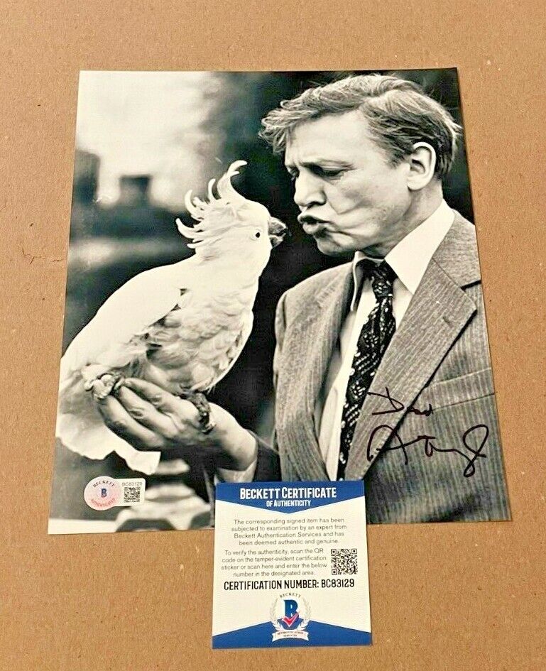 DAVID ATTENBOROUGH SIGNED 8X10 Photo Poster painting BECKETT CERTIFIED BBC NATURALIST #8