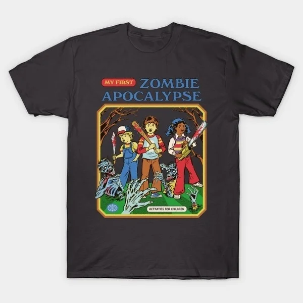 Stranger Things Children's Activities Book Design T Shirt Demon My First Zombie Apocalypse T-Shirts Evil Horror Story Tee