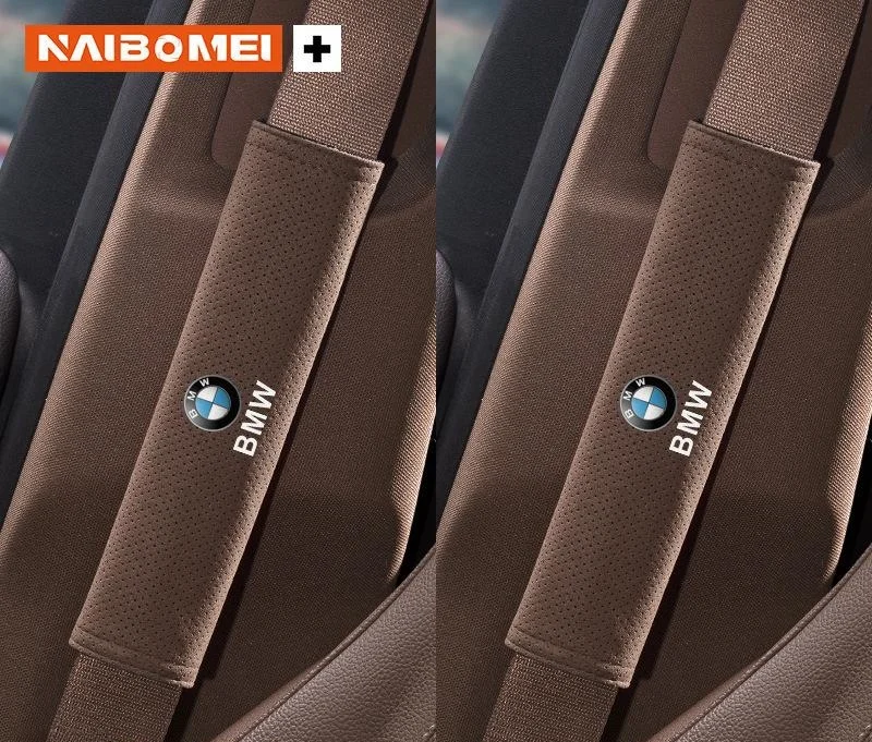 Suede punched car seat belt shoulder cover（2PCS）