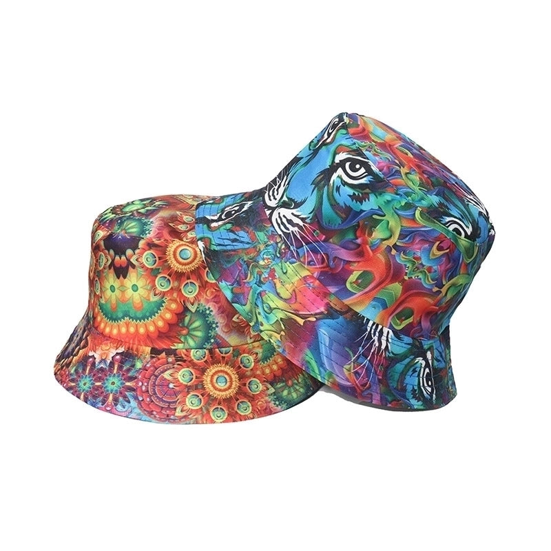 Unisex Minimalist Skull Sewing Flat Eaves Bucket Hat