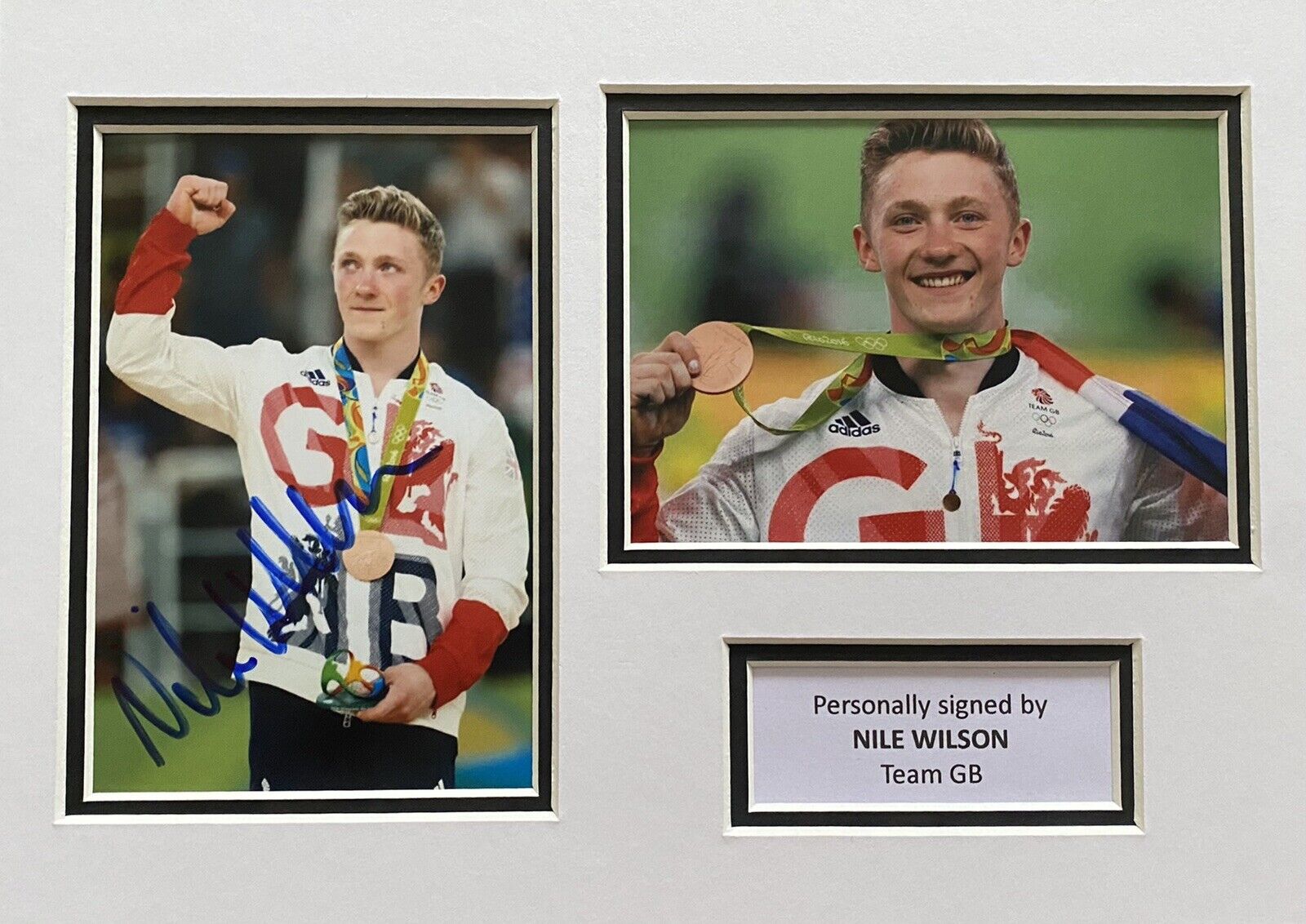 Nile Wilson Hand Signed Olympics Photo Poster painting In A4 Mount Display - Team GB