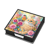 Diamond Painting PU Cats Flowers Note Box with 160 Sheets for Office Home