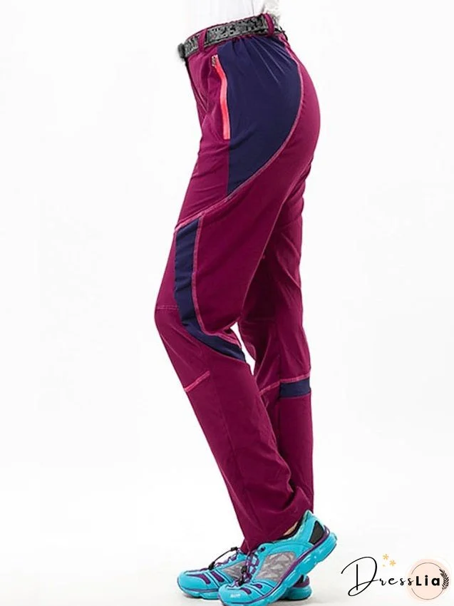 Women's Hiking Pants Trousers Patchwork Summer Outdoor Uv Resistant Breathable Quick Dry Lightweight Pants / Trousers