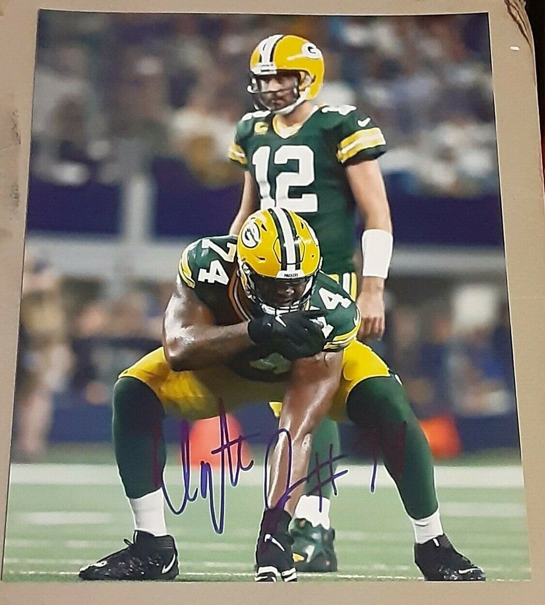 Elgton Jenkins Green Bay Packers SIGNED AUTOGRAPHED 8x10 Photo Poster painting COA PRO-BOWL