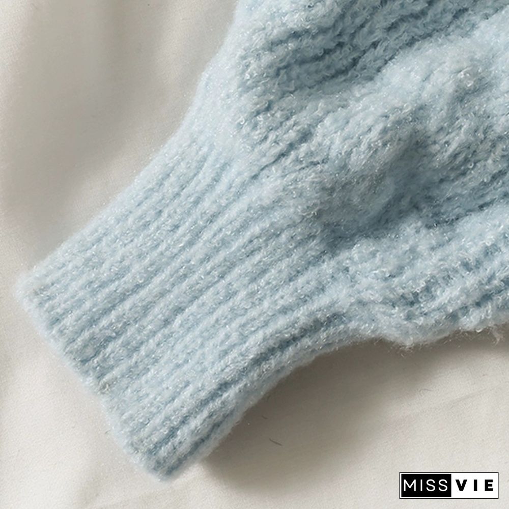 Fashion Flowers Cardigan Knitted Sweater