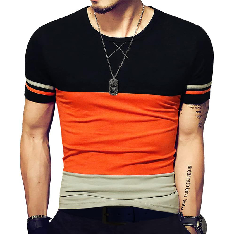 Gamintor fashion clothes men 2025 Summer New Fashion Men's T Shirt Casual Patchwork Short Sleeve T Shirts Men Streetwear Hip Hop Top Tees M-5XL